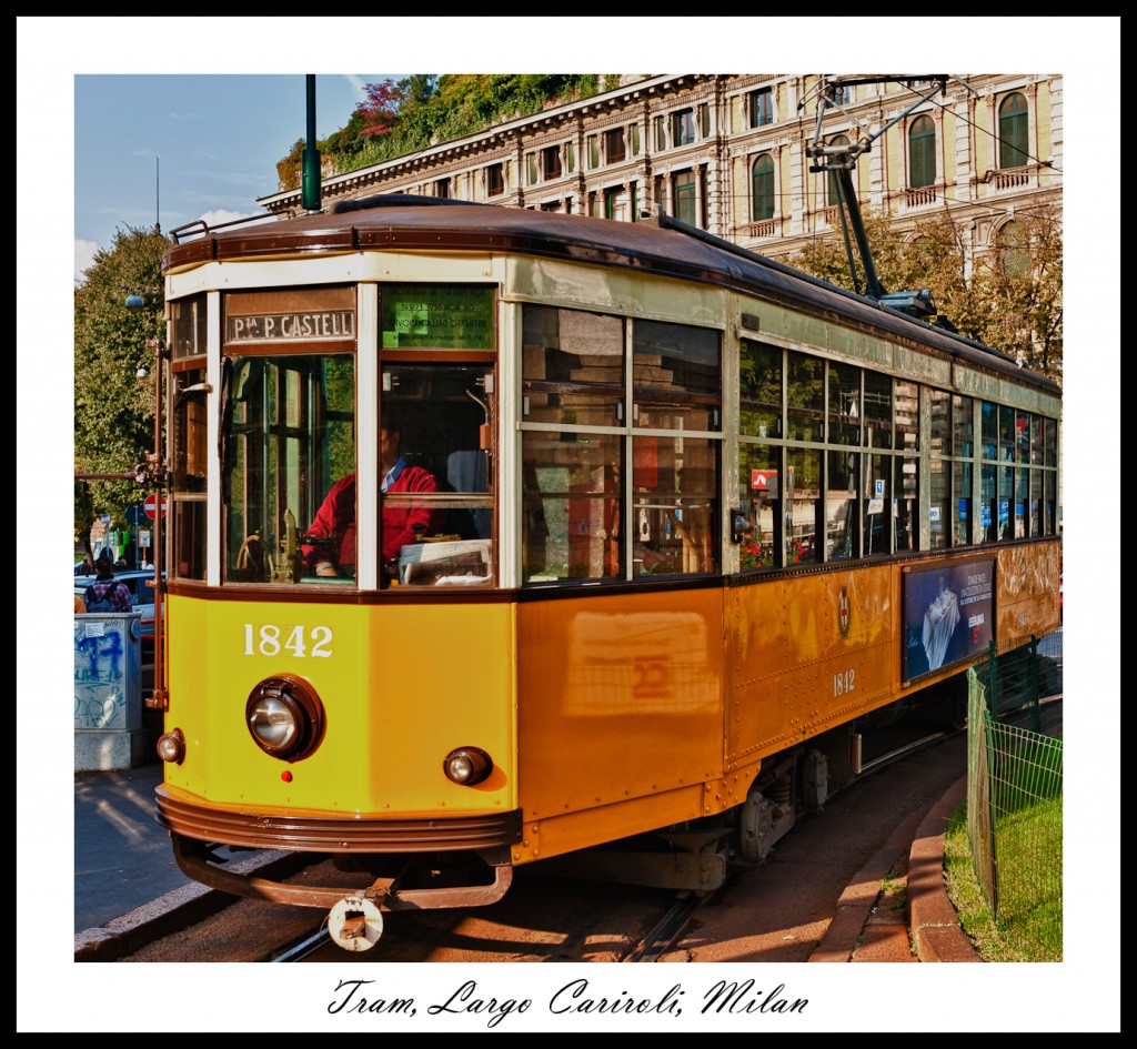 Tram, Largo Cariroli, Milan Tram, Largo Cariroli, Milan